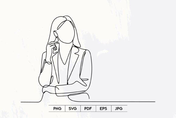 Business Woman Line Art SVG: A Designer's Review