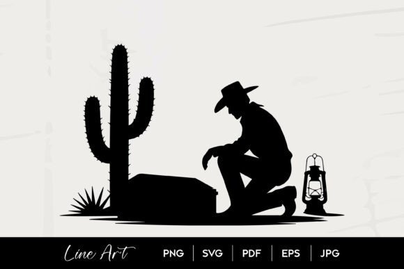 Cowboy Grave Silhouette SVG: A Designer's Review