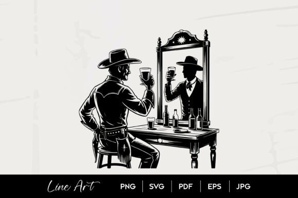 Cowboy Mirror Drink Saloon Art: A Designer's Review