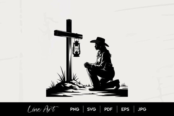 Cowgirl Prayer Cross Silhouette Art: A Designer's Review