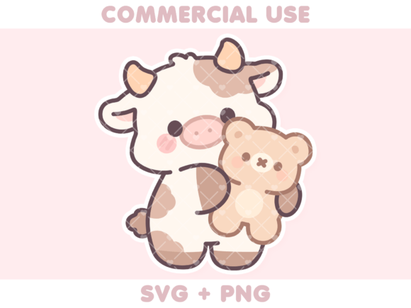 Cute Brown Cow Holding Teddy Bear: A Designer's Review