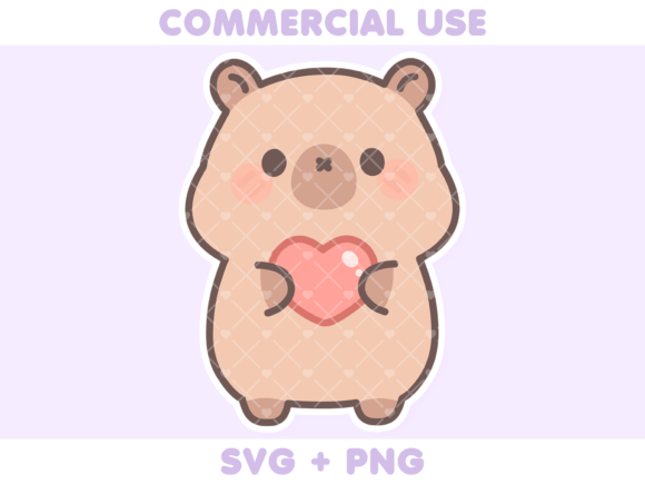 Cute Capybara Holding Heart: A Designer's Review