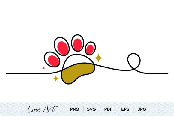 Dog Paw Line Art SVG: A Designer's Review for Embroidery