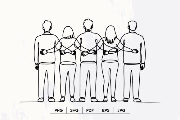 Friends Unity Line Art SVG: A Designer's Review