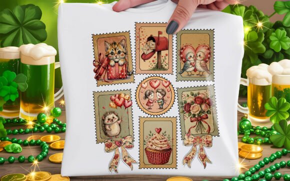 Reviewing the Valentine's Postage Stamp Collage PNG
