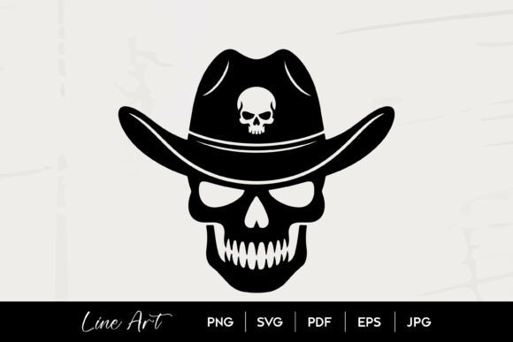 Skull Cowboy Hat Line Art: A Designer's Review