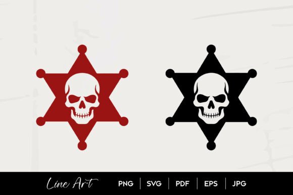 Skull Sheriff Badge SVG: A Designer's Review for Embroidery