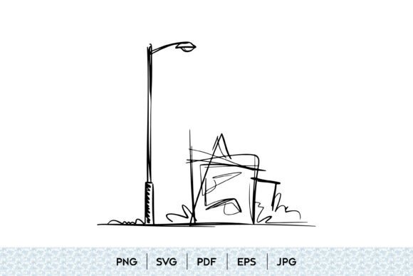Urban Street Scene Line Art SVG: A Designer's Review